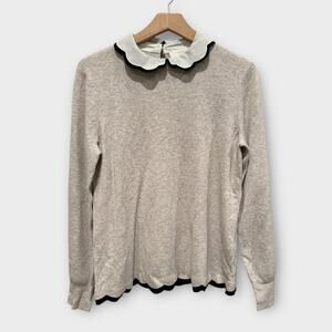 Ted Baker London Lheo Scallop Detail Layered Sweater Size 3